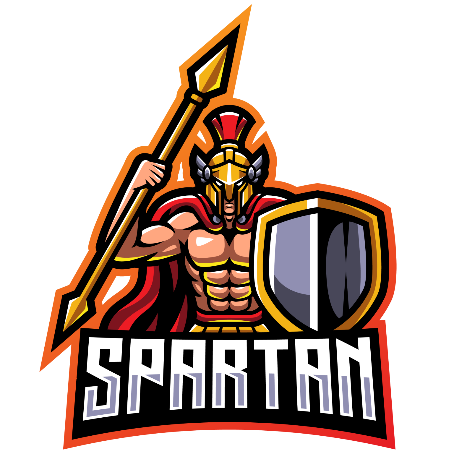 Spartan Army Esports Mascot Logo Template – GraphicsFamily