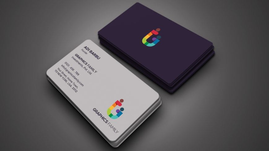 Stylish Magenta and White Elegant Business Card Design
