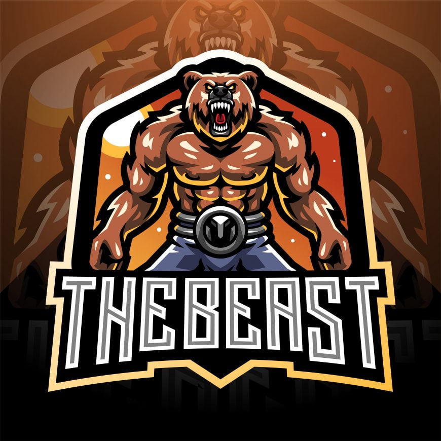 The Beast Esports Mascot Logo Template