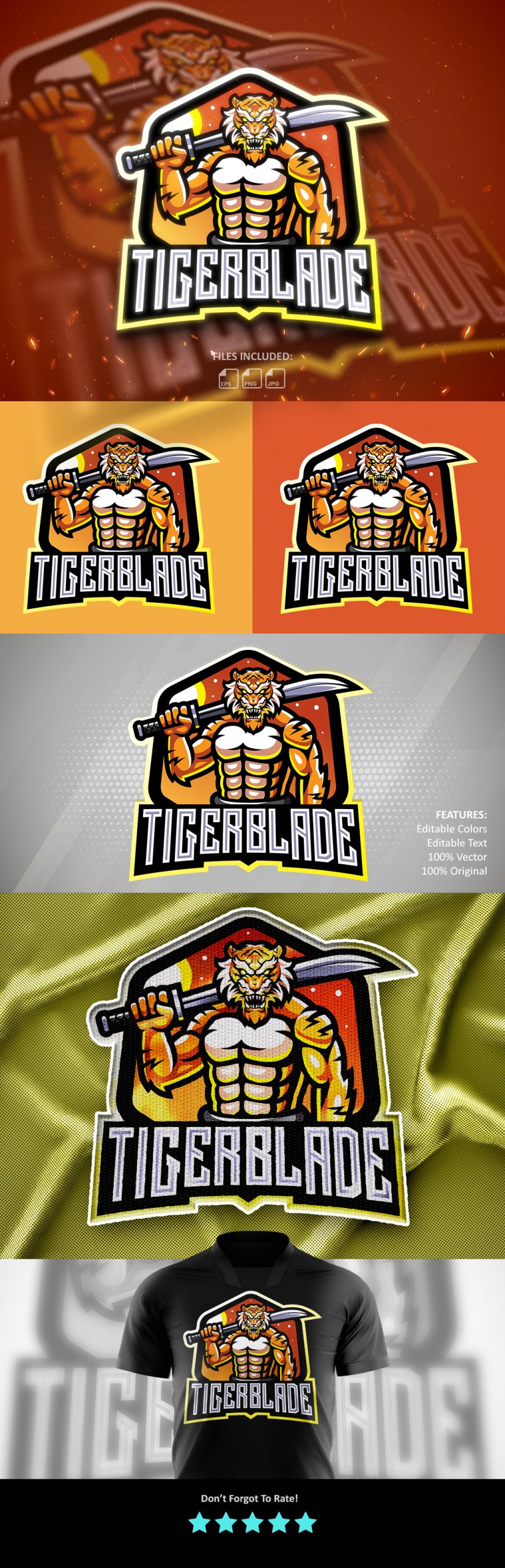 TigerBlade Esports Mascot Logo