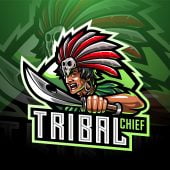 Tribal Chief Mascot Logo Template