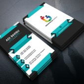 Vertical 3D Business Card Design