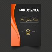 Vertical Modern Certificate of Appreciation