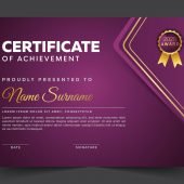 Violet Editable Certificate Template