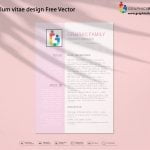 Curriculum vitae design Free Vector