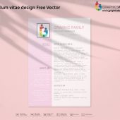 Curriculum vitae design Free Vector