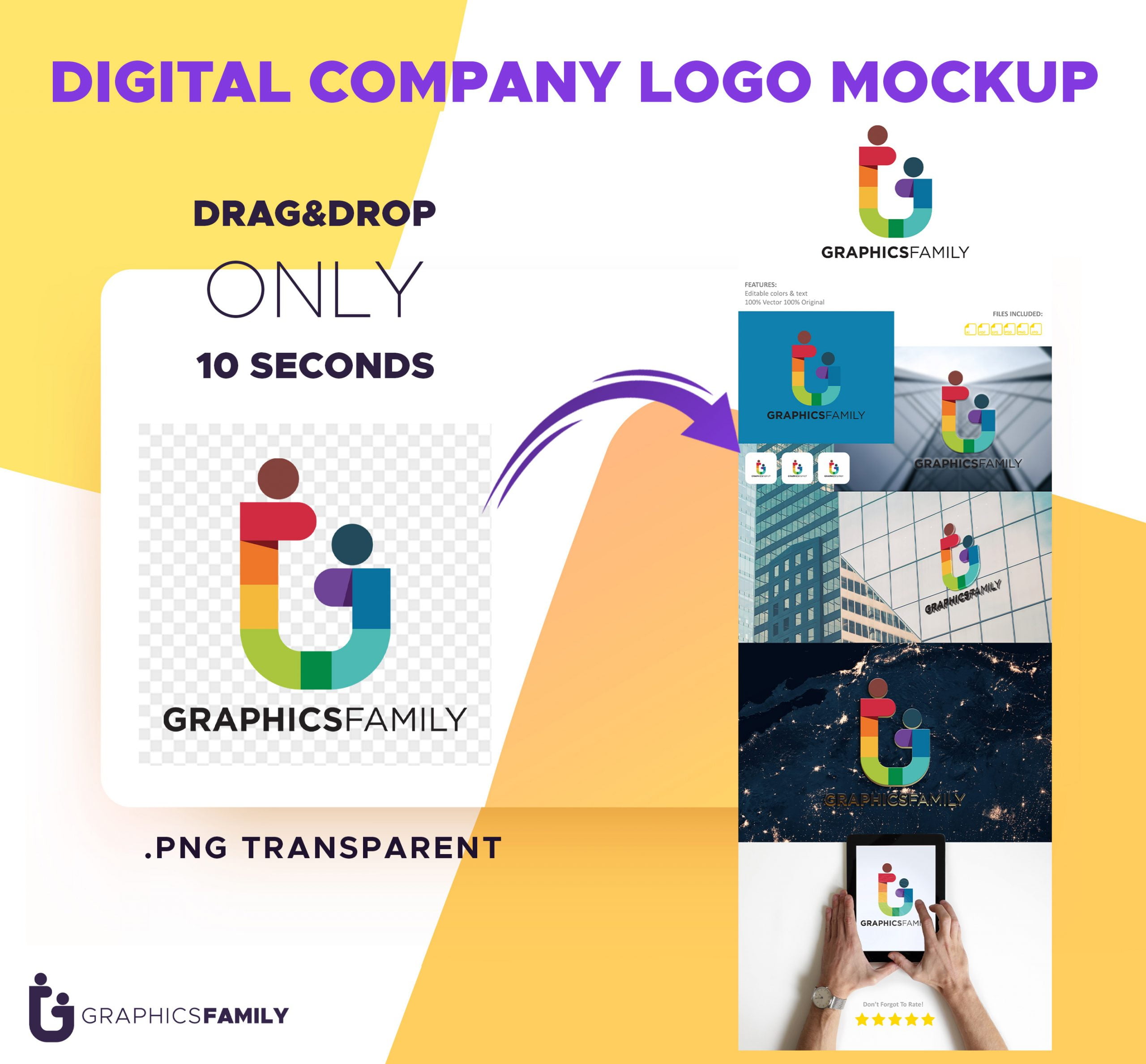 Digital Company Logo Preview Mockup – GraphicsFamily