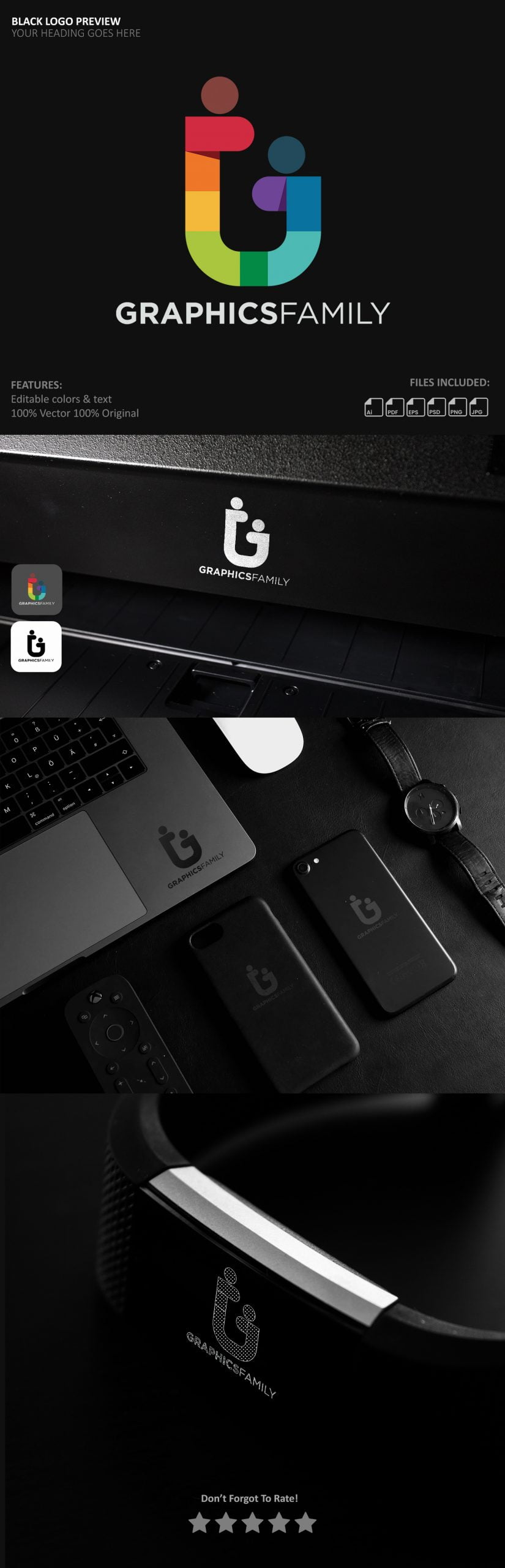 Elegant Black Logo Preview Generator