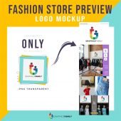 Fashion Store Logo Preview Mockup