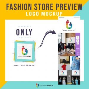 Fashion Store Logo Preview Mockup – GraphicsFamily