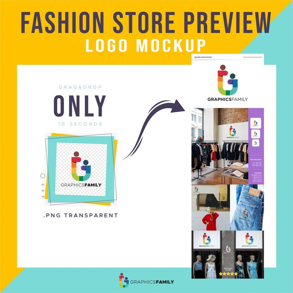 Fashion Store Logo Preview Mockup