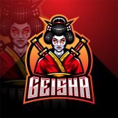 Free Geisha Mascot Logo Template