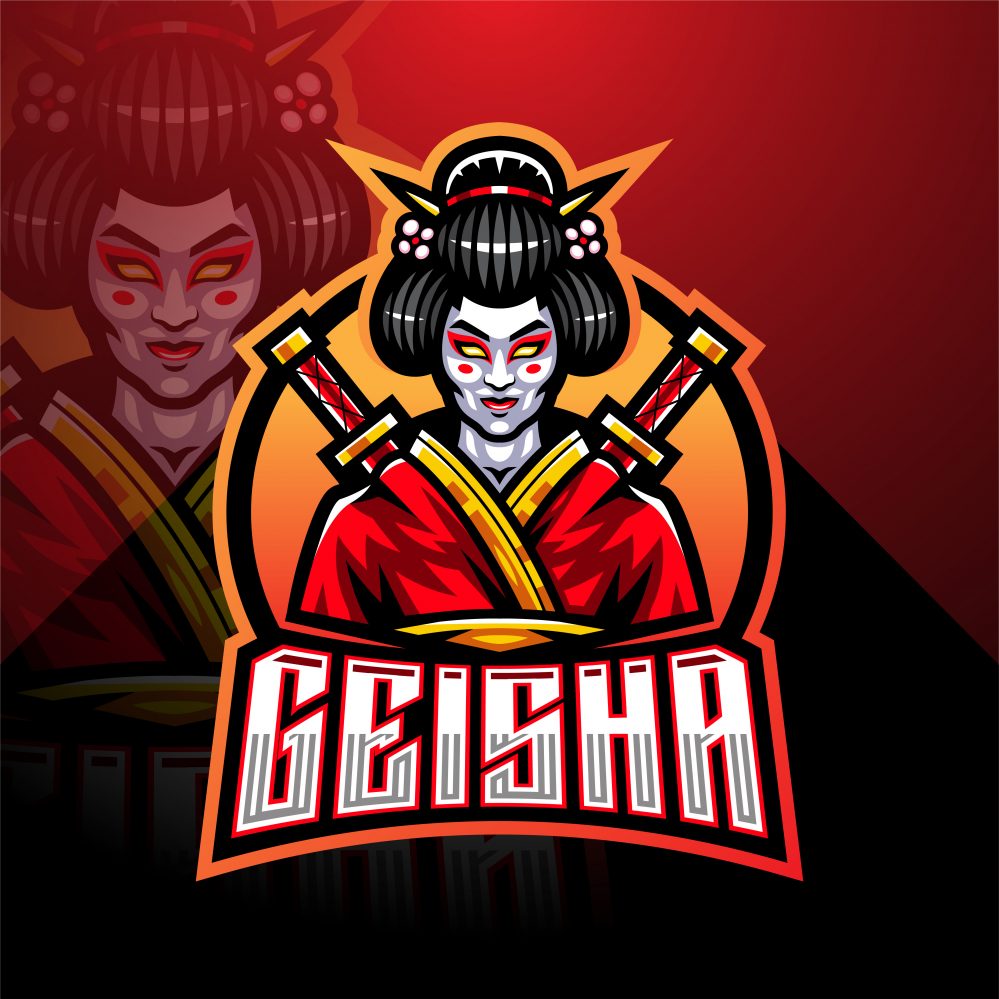 Free Geisha Mascot Logo Template