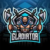 Free Gladiator Fighter Esports Mascot Template