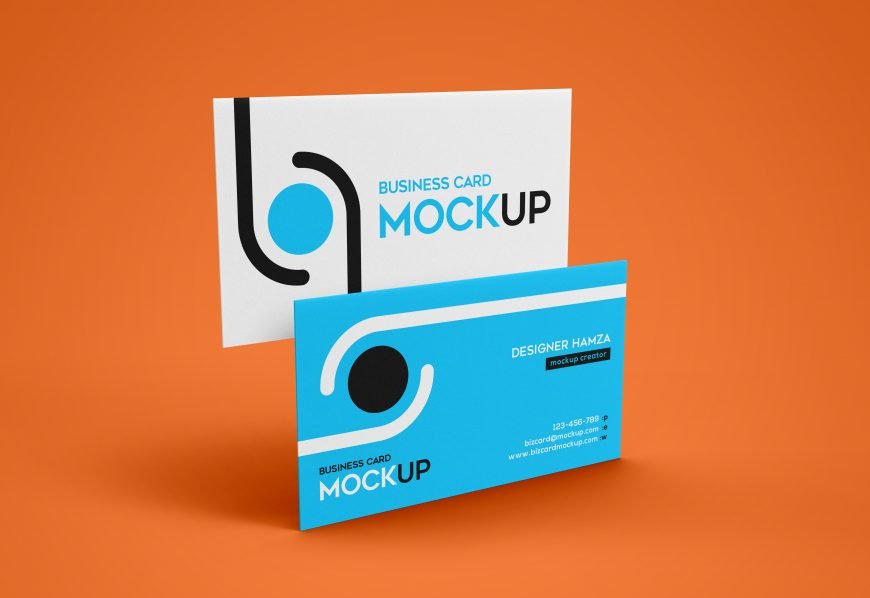 Free Simple Business Card Mockup
