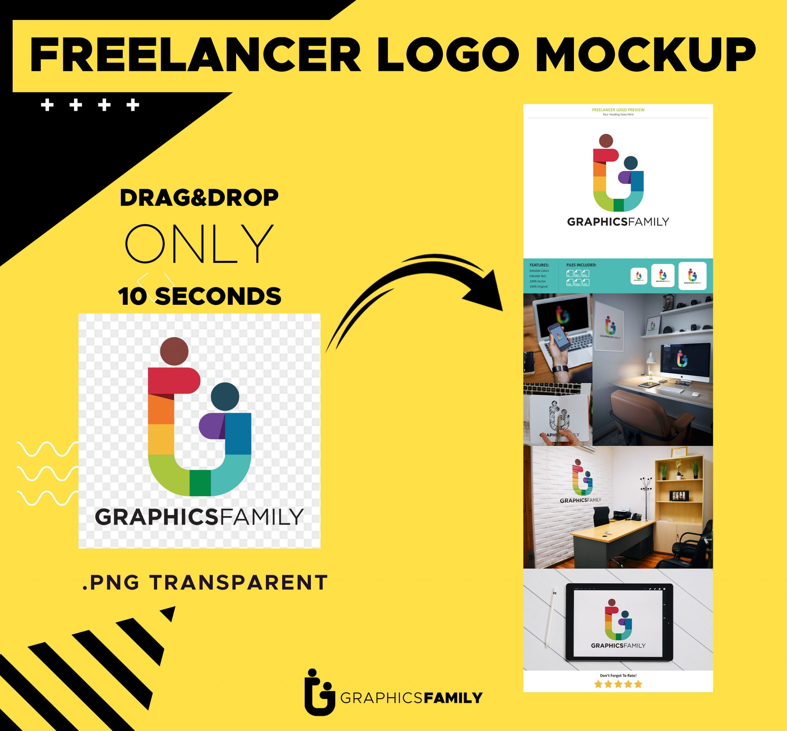 Freelancer Logo Preview Mockup – GraphicsFamily