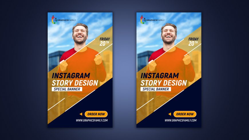 Instagram success stories template design