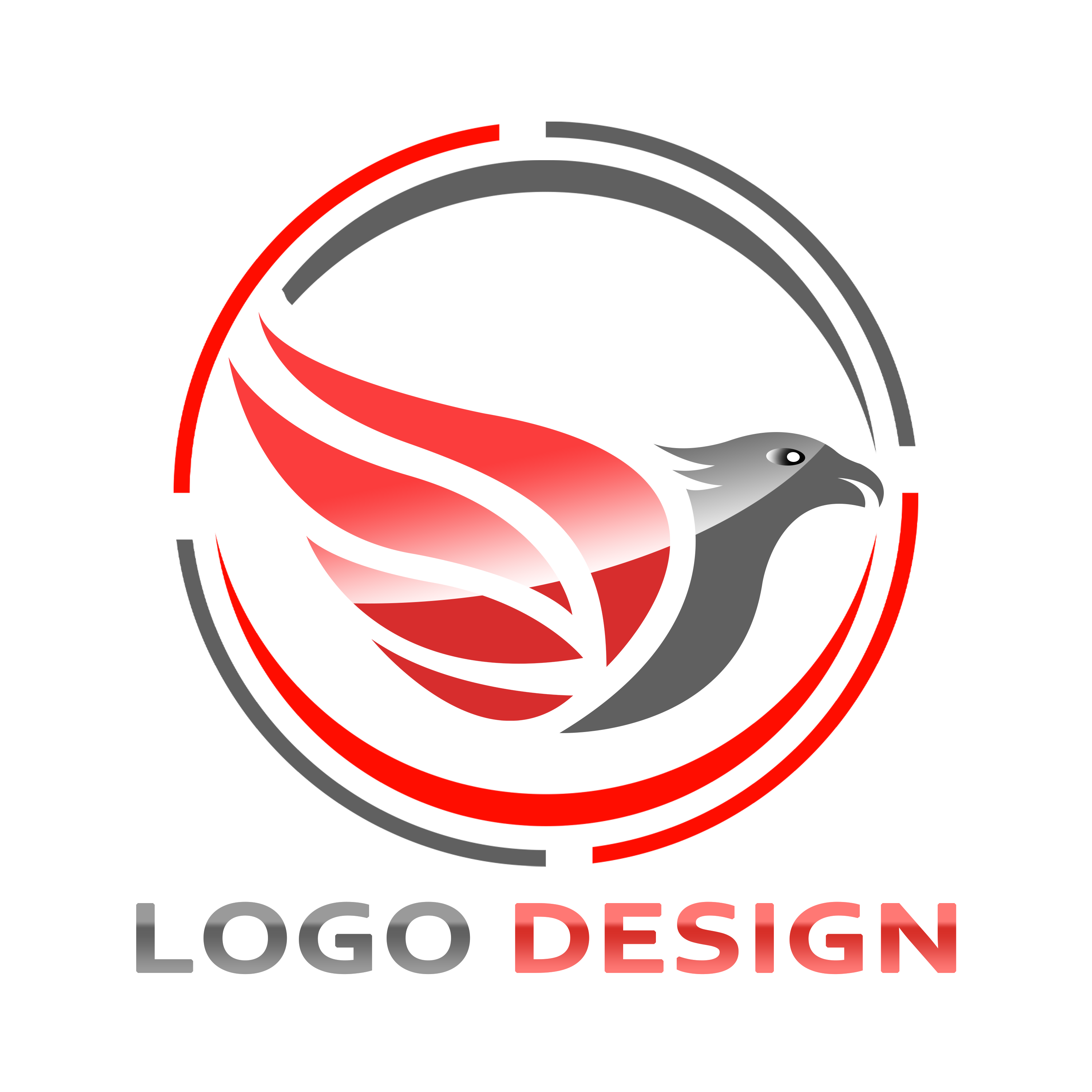 Logo web template colored bird design PNG Transparent