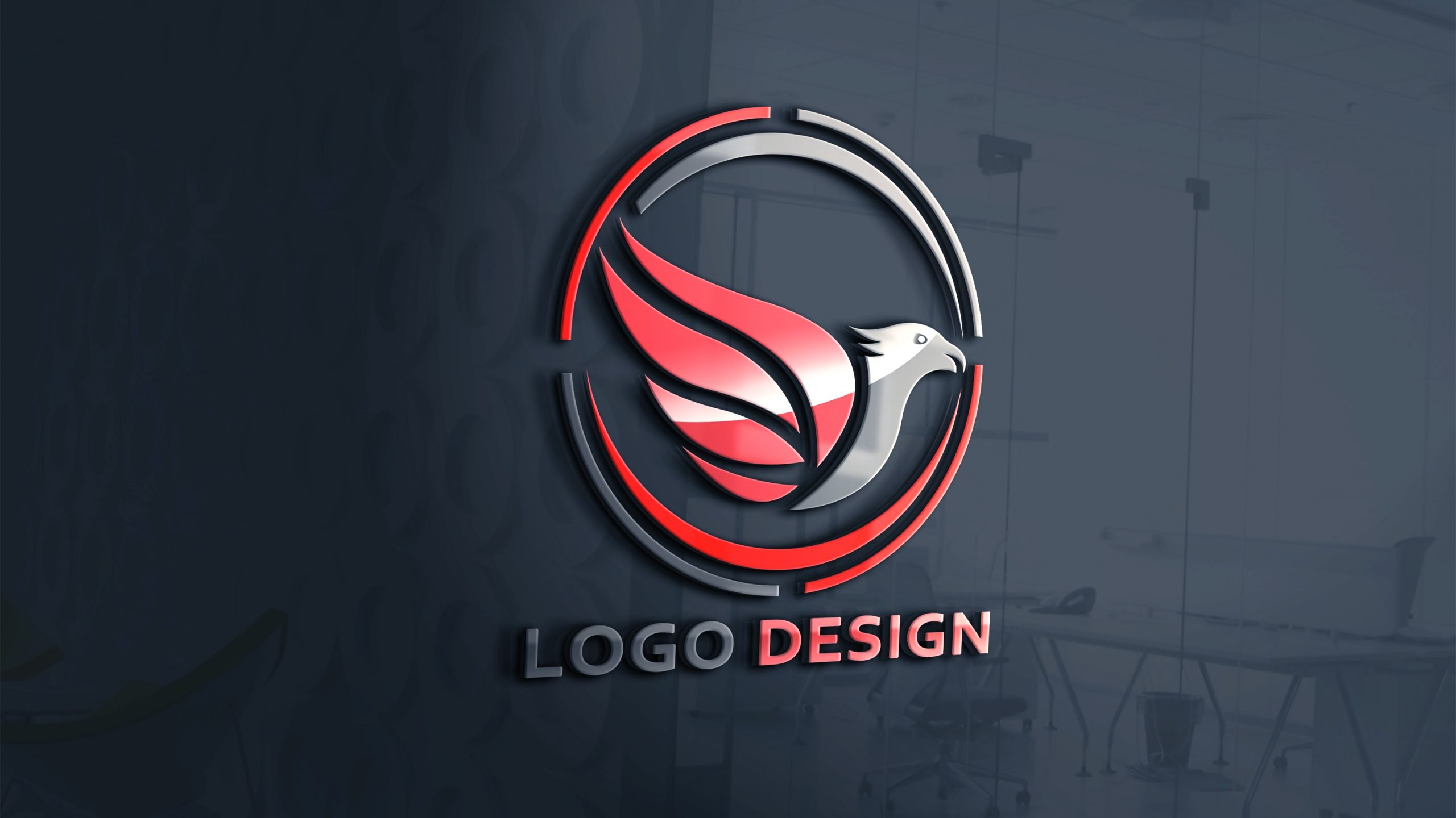 Logo web template colored bird design