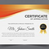 Orange Diploma Template