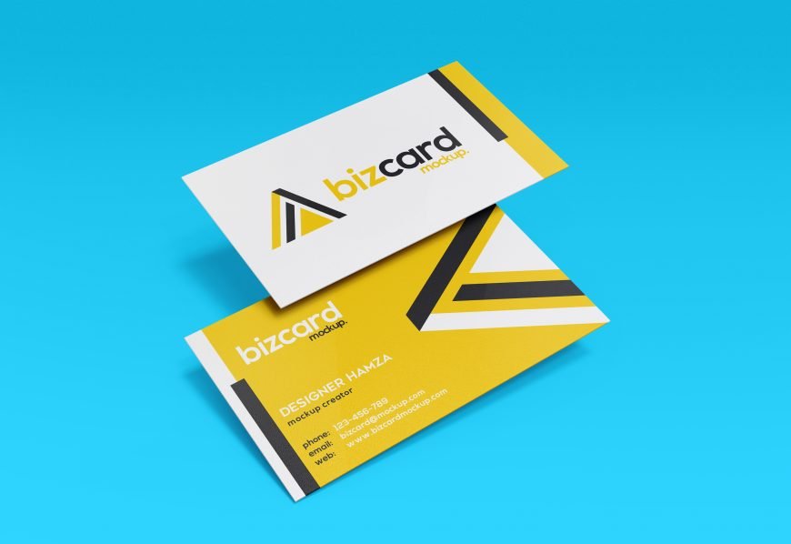 Download Free Business Card Mockup Generator Graphicsfamily