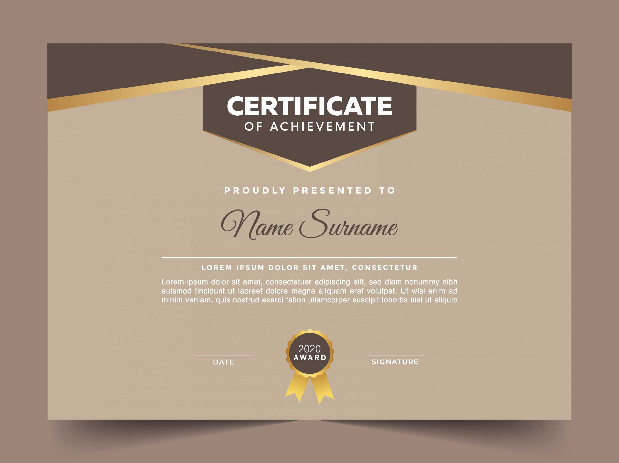 Simple Editable Certificate Design – GraphicsFamily