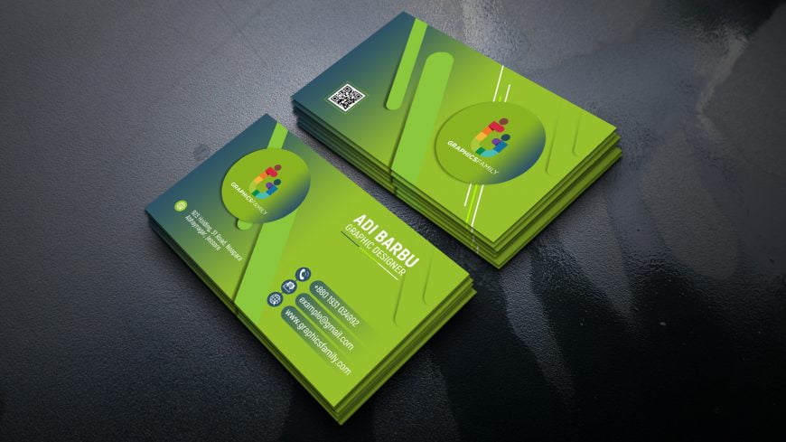 Simple Green Business Card Design