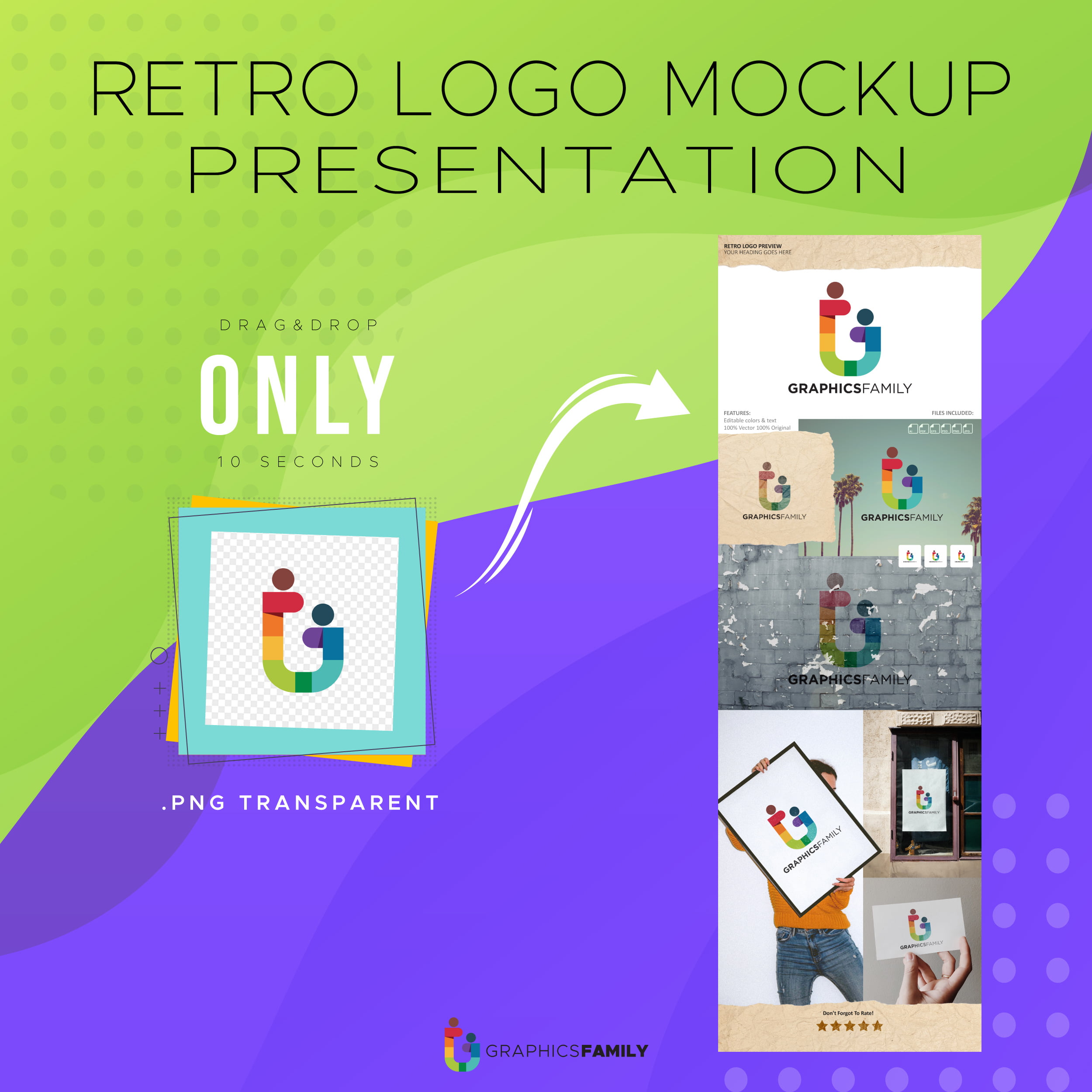 Download Free Retro Logo Mockup - GraphicsFamily