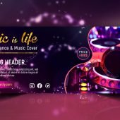 Dance and Music Free Facebook Cover Design Template