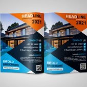 Free Editable Bi Fold Brochure Design for Photoshop