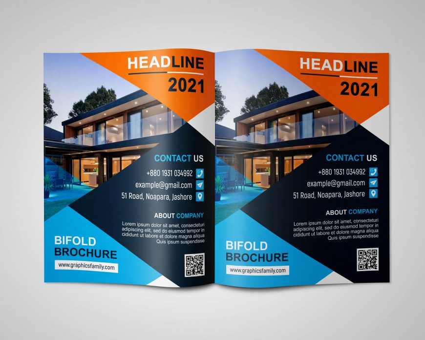 Download Editable Bi Fold Brochure Design for Photoshop