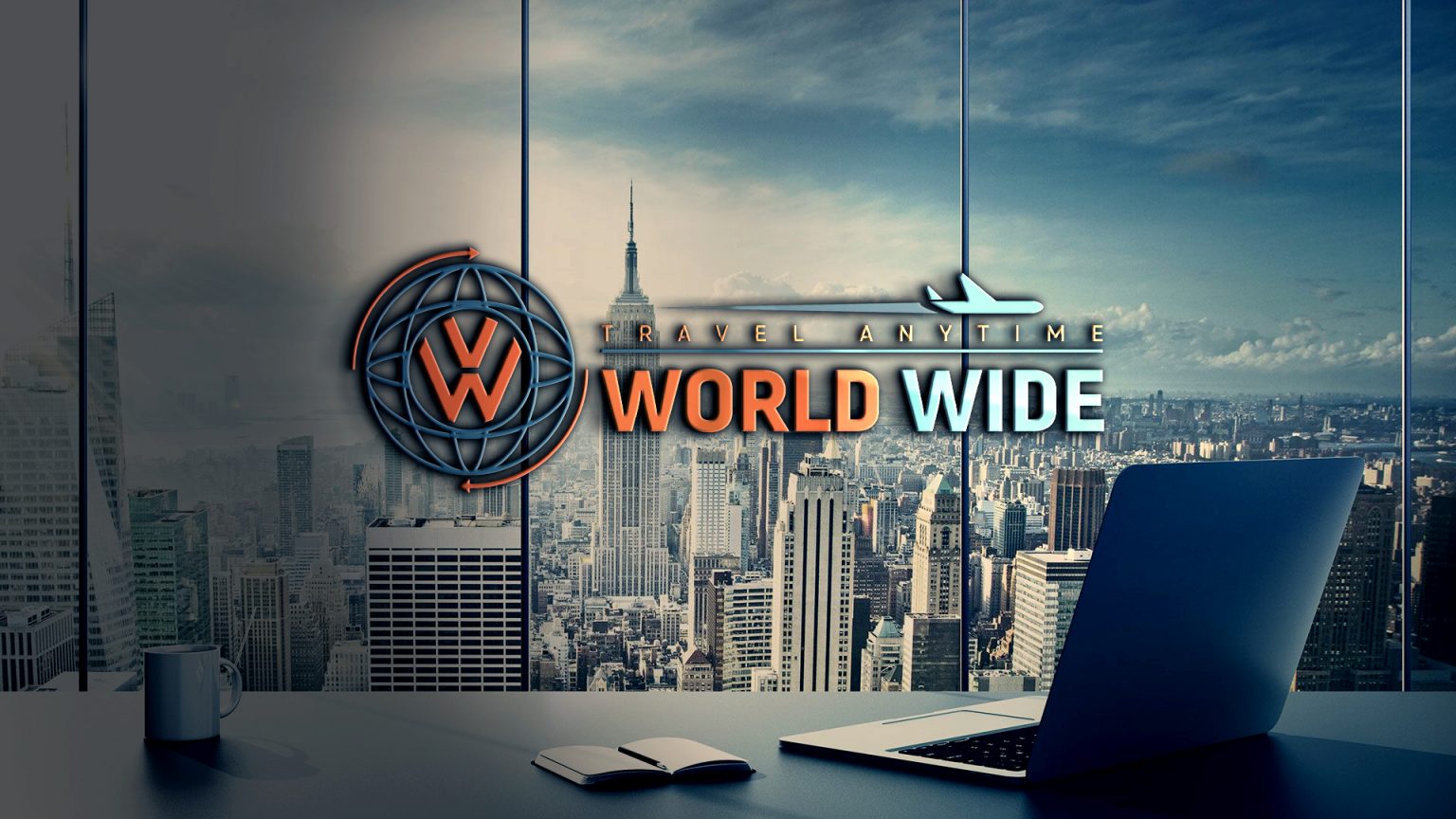 World Wide Travel Company Logo Design GraphicsFamily