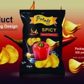 Editable PSD Chips Product Packaging Design