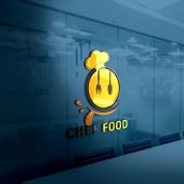 Editable Photoshop Food Logo Design