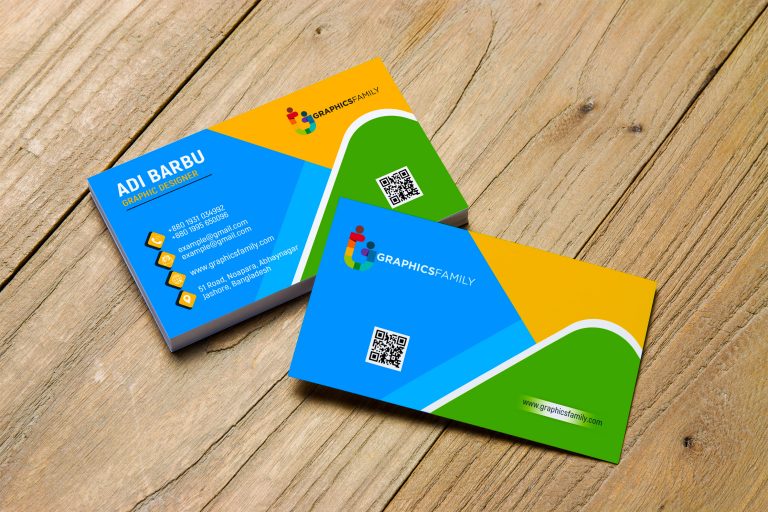 Colorful Business Visiting Card Design – GraphicsFamily