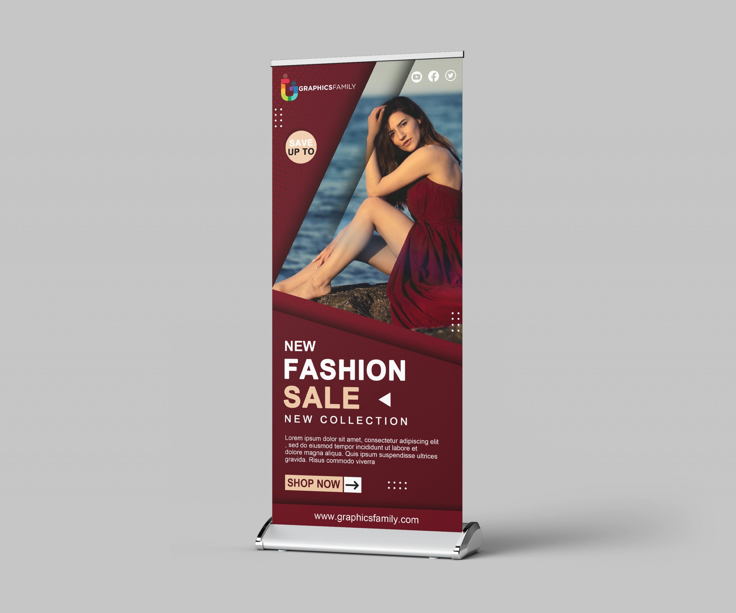 Free Fashion Roll Up Design Template