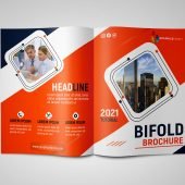 Free Simple Bifold Brochure Design for Photoshop