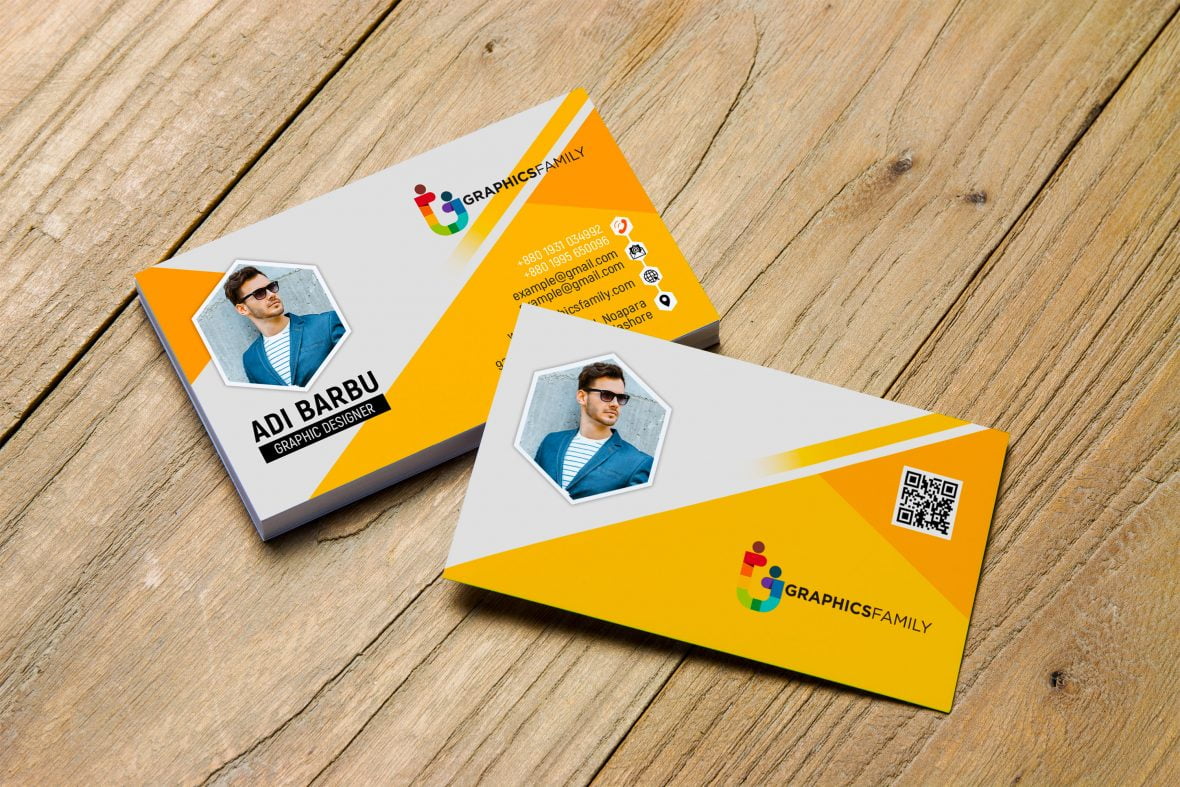 Yellow Visiting Card Design – Graphicsfamily