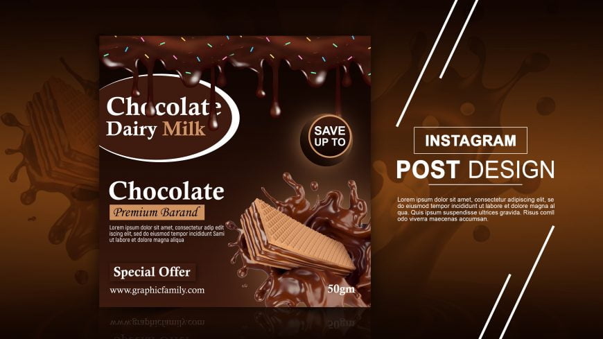 Free Editable Chocolate Instagram Post Design