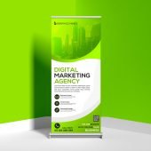 Free Editable Photoshop Roll Up Banner Design