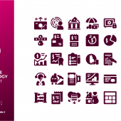 Free Finance Technology Icon Set