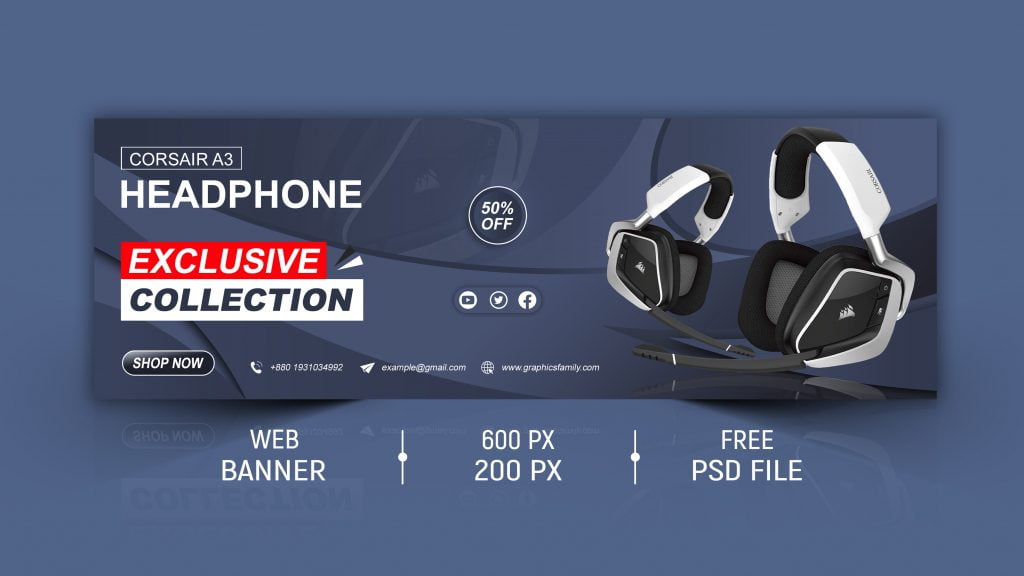 Gadget Banner Design Template GraphicsFamily