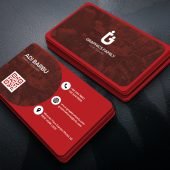 Graphic Designer Red Visiting Card Template