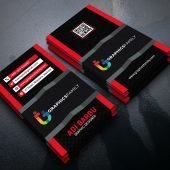 Modern 3D Red Visiting Card Design