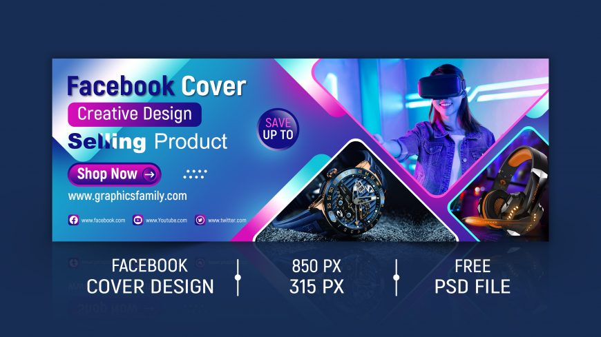 Product Sale Facebook Cover Design PSD