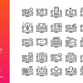 25 Free Smart TV Icon Set