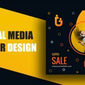 Sale Social Media Banner Design Vector Template