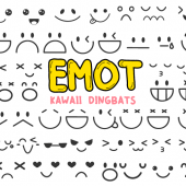 Emot Kawaii Font