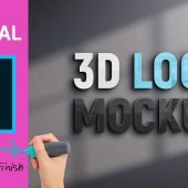 3D Logo Mockup Design