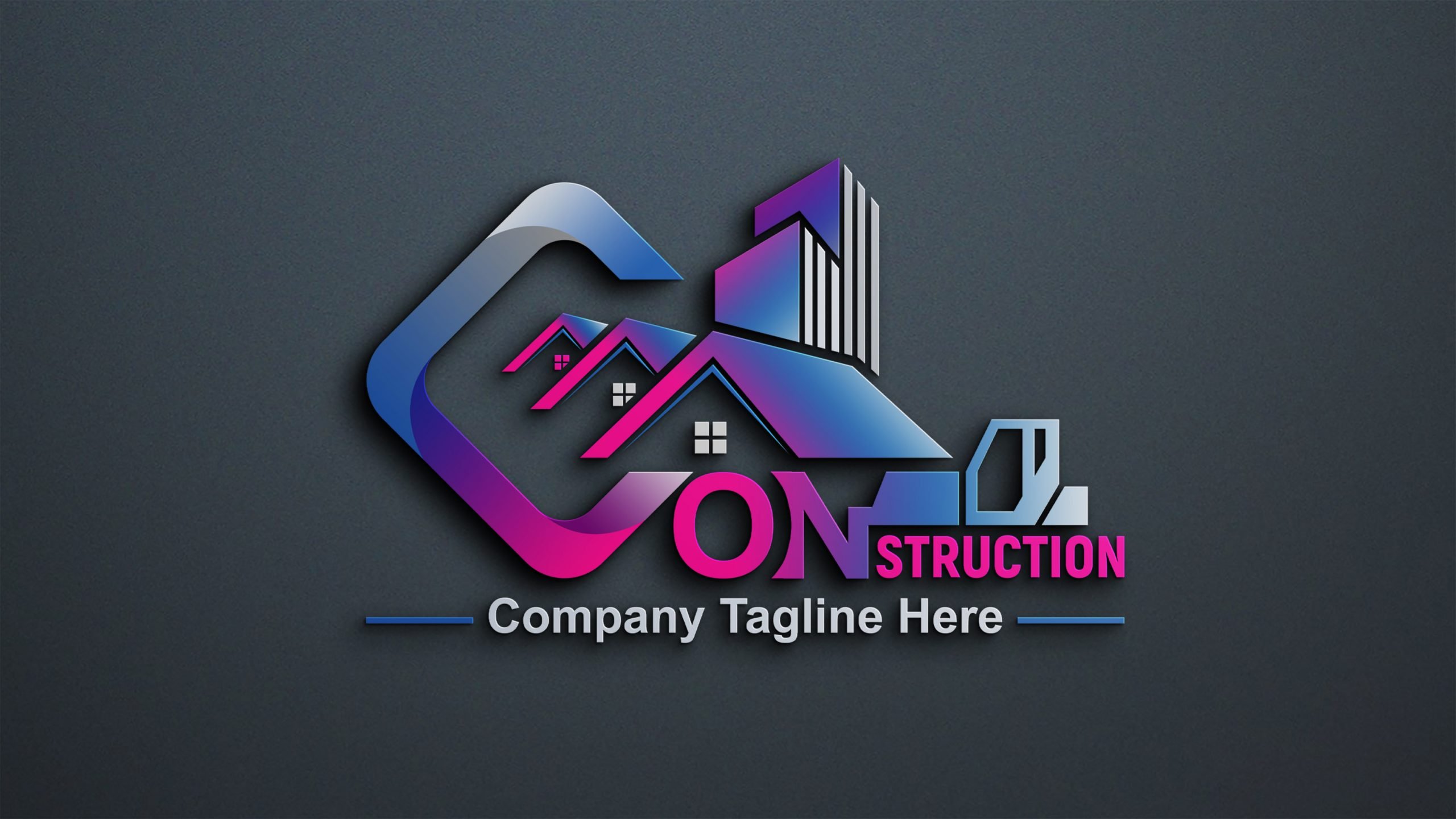 Construction Company, Contractor, Handyman Logo Design Template